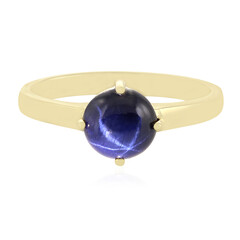 Blauer Stern-Saphir-Silberring