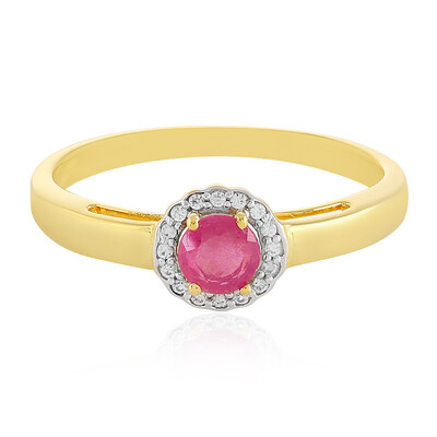 Pinkfarbener Madagaskar-Saphir-Silberring