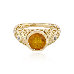 Gelber Madagaskar-Saphir-Goldring (Ornaments by de Melo)