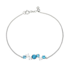 Londonblauer Topas-Silberarmband