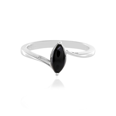 Schwarzer Onyx-Silberring