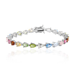 Edelstein-Silberarmband