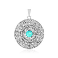 Äthiopischer Blauer Opal-Silberanhänger