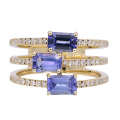AAA-Tansanit-Goldring (CIRARI)