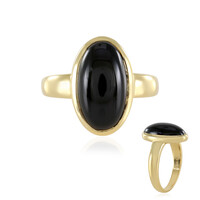 Schwarzer Onyx-Silberring
