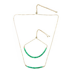 Grüner Opal-Silberset