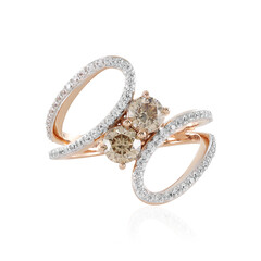 I2 Schokoladen-Brillant-Goldring (SUHANA)