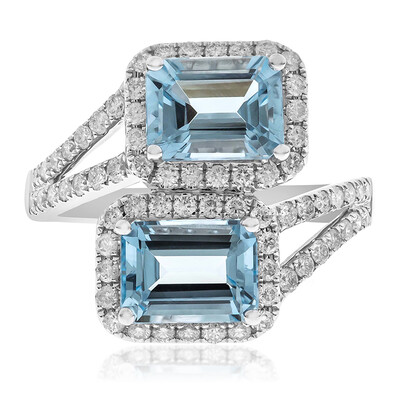 AAA-Brasilianischer Aquamarin-Goldring (CIRARI)