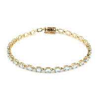 Himmelblauer Topas-Silberarmband
