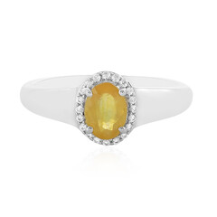 Gelber Madagaskar-Saphir-Silberring