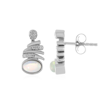 Welo-Opal-Silberohrringe (MONOSONO COLLECTION)