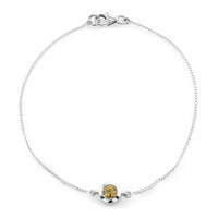 Gelber Zirkon-Silberarmband