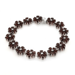 Granat-Silberarmband