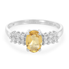 Champagner-Quarz-Silberring