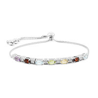 Edelstein-Silberarmband