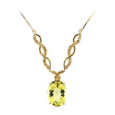 Limonen-Citrin-Silbercollier