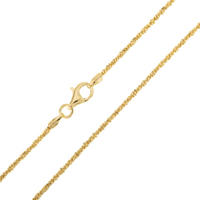 Silber-Criss-Cross-Kette - 4,8 g - 45 cm - vergoldet