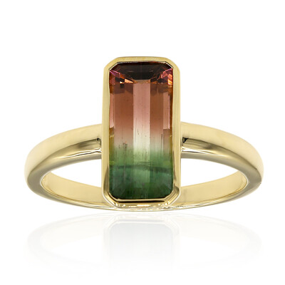 Mehrfarbiger Turmalin-Goldring