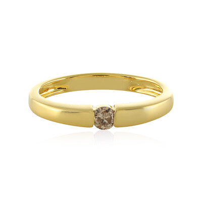 I4 Champagner-Brillant-Silberring