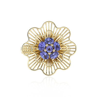 AAA-Tansanit-Goldring (Ornaments by de Melo)
