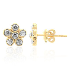 SI1 (G) Diamant-Goldohrringe