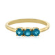 Neonblauer Apatit-Silberring