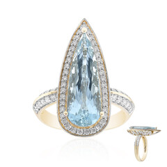 AAA-Brasilianischer Aquamarin-Goldring (de Melo)