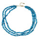 Neonblauer Apatit-Silberhalskette