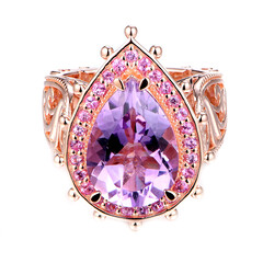 Lavendel-Amethyst-Silberring (Dallas Prince Designs)