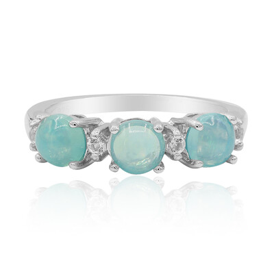 Karibikblauer Opal-Silberring