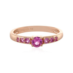 Pinkfarbener Saphir-Silberring