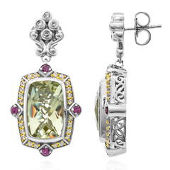 Grüner Amethyst-Silberohrringe (Dallas Prince Designs)