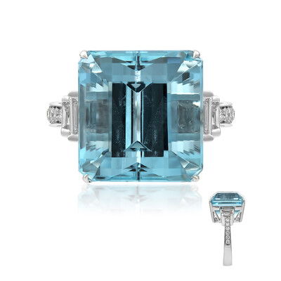 AAA-Brasilianischer Aquamarin-Goldring (CIRARI)