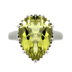 Ouro Verde-Quarz-Silberring