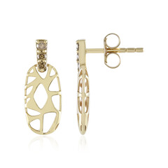 I2 Champagner-Brillant-Goldohrringe (Ornaments by de Melo)