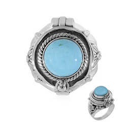 Blauer Kingman Mohave-Türkis-Silberring