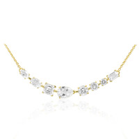 Weißer Topas-Silbercollier