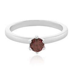 Champagner-Zirkon-Silberring