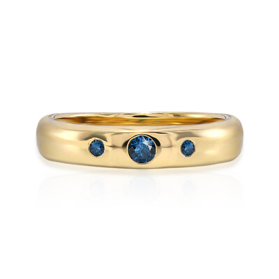 Himmelblauer I2 Brillant-Silberring