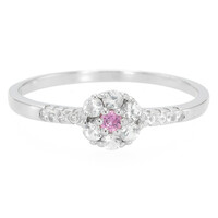 Pinkfarbener Ceylon-Saphir-Silberring