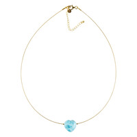 Larimar-Edelstahlhalskette