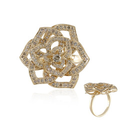 I2 Schokoladen-Brillant-Goldring (SUHANA)