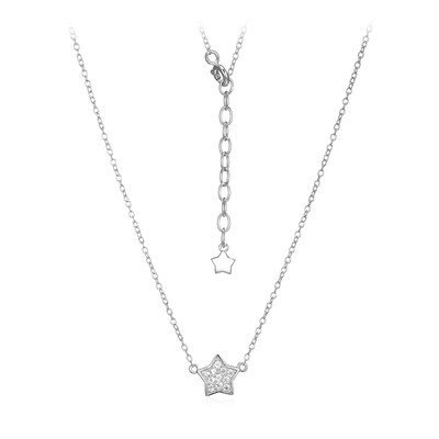 Weißer Topas-Silbercollier