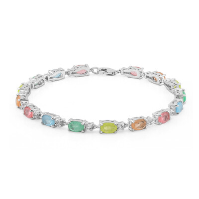 Pastell-Quarz-Silberarmband