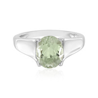 Grüner Amethyst-Silberring