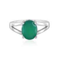Grüner Onyx-Silberring