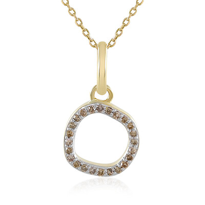 I4 Champagner-Diamant-Goldhalskette