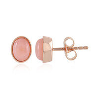 Pinkfarbener Opal-Silberohrringe