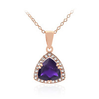 Sambia-Amethyst-Silberhalskette