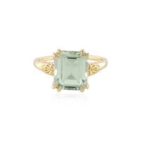 Grüner Amethyst-Silberring